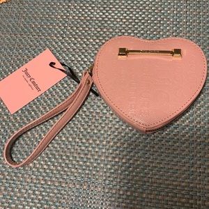 NWT Juicy Couture Patent Pink Heart Coin purse